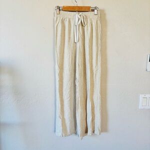 Shein linen crop pull-on pants in size XS for women